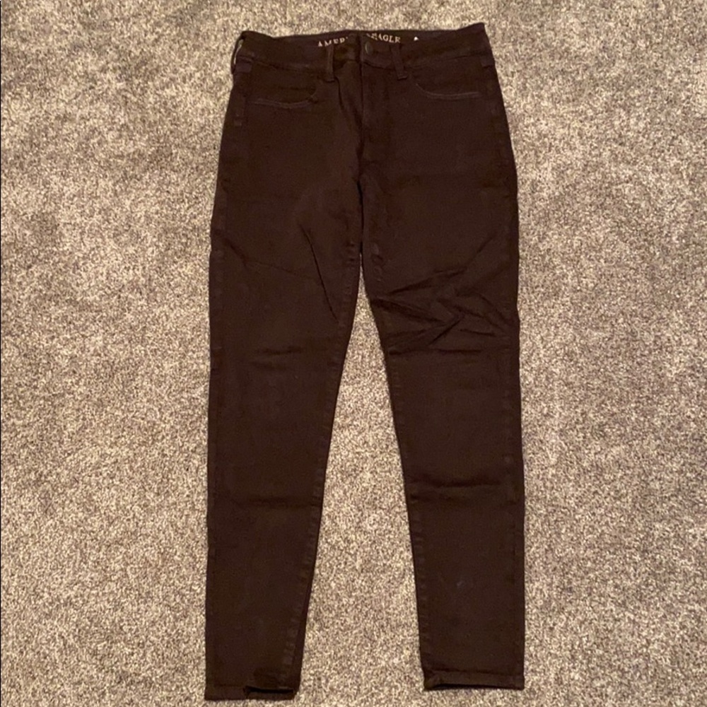 Maroon American Eagle Super Stretch Jeans/Pants